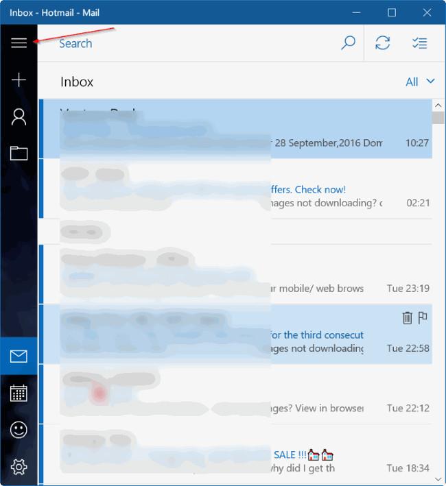 Aggiungi gli account e-mail al menu Start su Windows 10