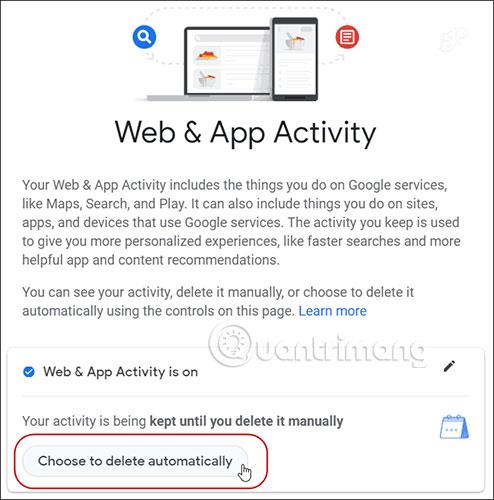 Come eliminare automaticamente la posizione di Google e i dati sull'attività web