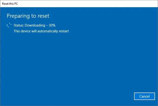 So verwenden Sie die Option zum Zurücksetzen auf die Werkseinstellungen von Windows 10 aus der Cloud