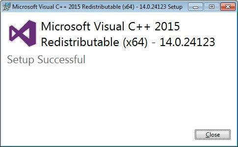 Comment installer le runtime Microsoft Visual C++ 2015