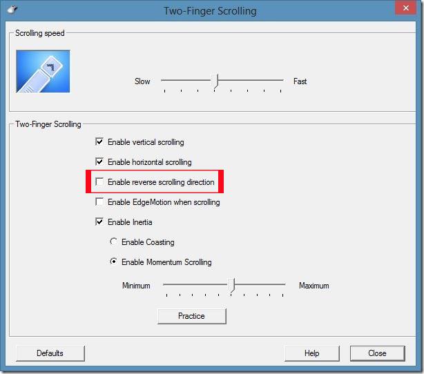 Instructions pour changer le sens de défilement du pavé tactile Windows 10