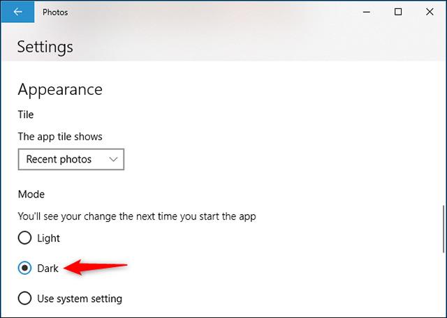 Come attivare la modalità oscura nell'app Foto su Windows 10