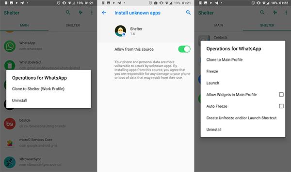 Comment utiliser Shelter pour les applications sandbox sur Android