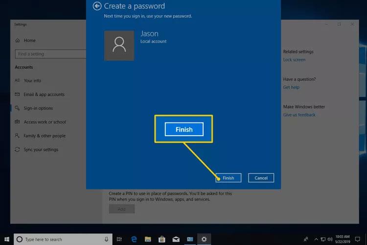 Come impostare una password per un computer Windows 10, come modificare la password di Windows 10