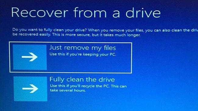 Windows 10용 복구 드라이브 만들기