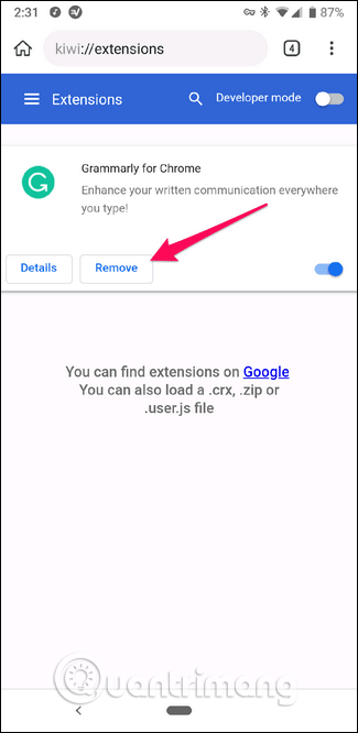 Comment installer l'extension Chrome sur Android