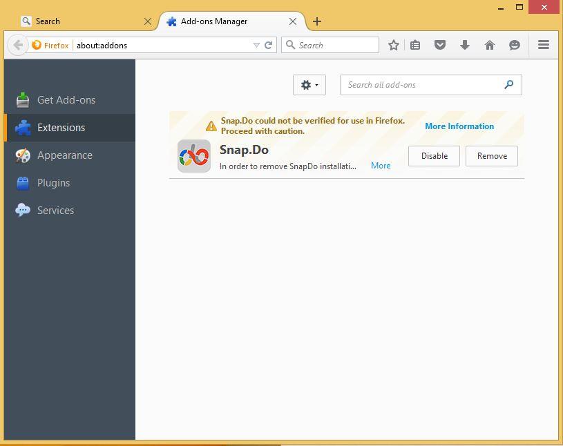 Instructions pour supprimer Snap.do sur les navigateurs Chrome, Firefox et Internet Explorer