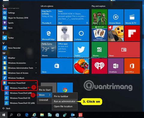 Utiliser PowerShell pour ladministrateur de Windows 10
