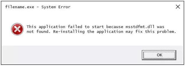 Comment réparer l'erreur Msstdfmt.dll introuvable