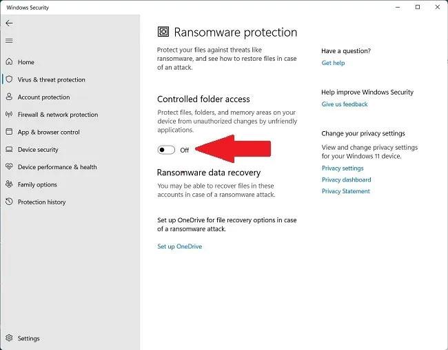 So aktivieren Sie die Ransomware-Schutzfunktion unter Windows