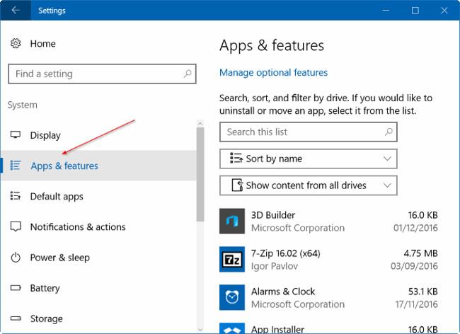 Instructions pour réinitialiser l'application Windows Store sous Windows 10