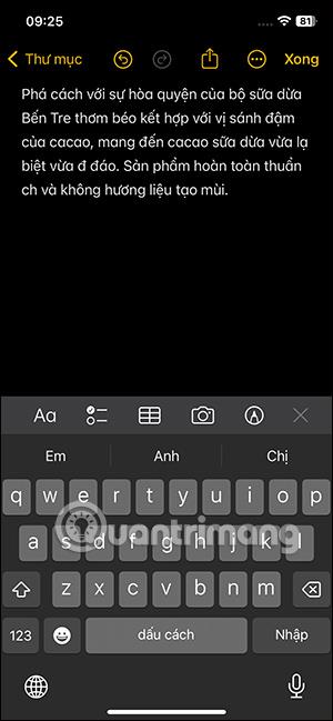 Come copiare il testo vietnamita nelle foto su iPhone