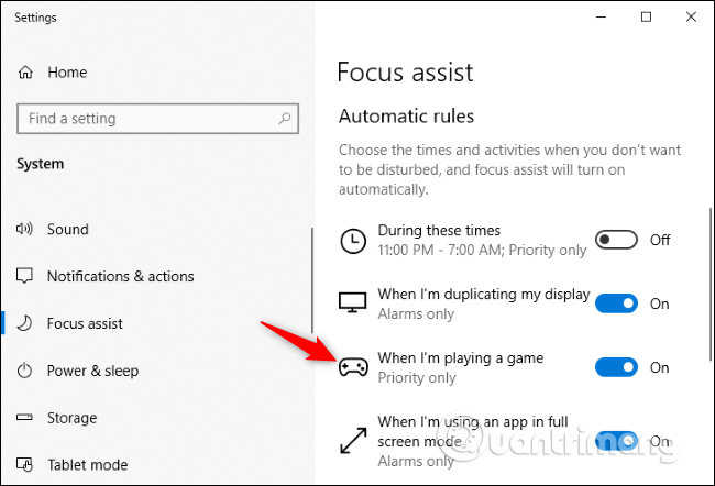 Come disattivare le notifiche di Focus Assist su Windows 10