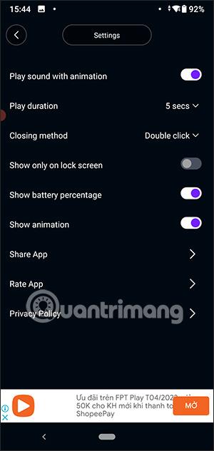 Comment créer un effet de charge de batterie sur Android