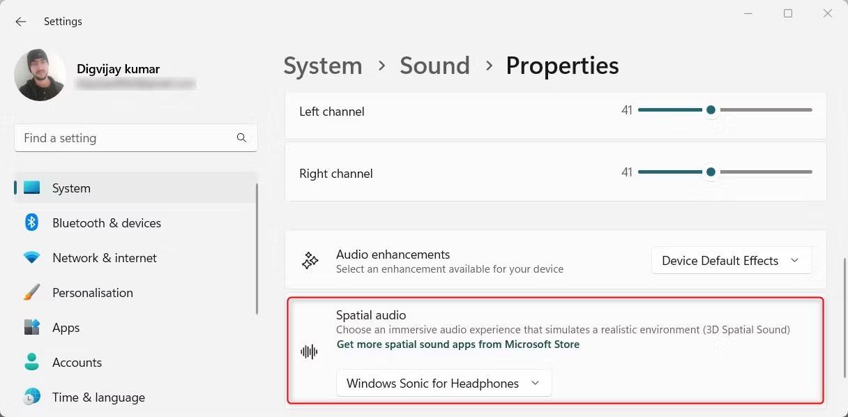 Comment activer Spatial Sound dans Windows 11