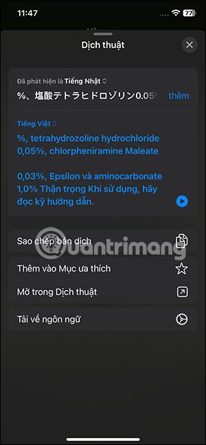 Comment traduire directement en photos sur iPhone