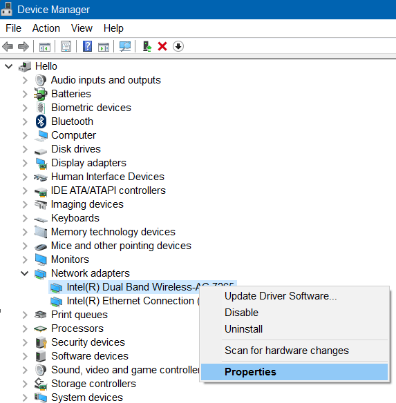 Le Wifi sur Windows 10 ne se connecte pas après le démarrage depuis le mode veille