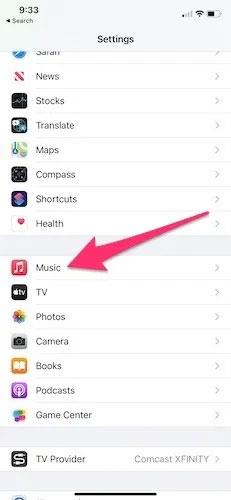 Comment désactiver la bibliothèque musicale iCloud