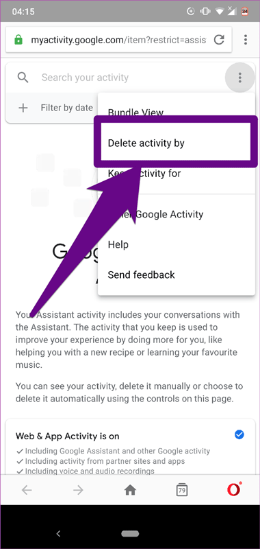 Comment supprimer l'historique de Google Assistant sur Android