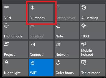 Istruzioni su come connettere il Bluetooth a Windows 10