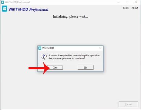 Come installare Windows utilizzando WinToHDD senza USB o DVD