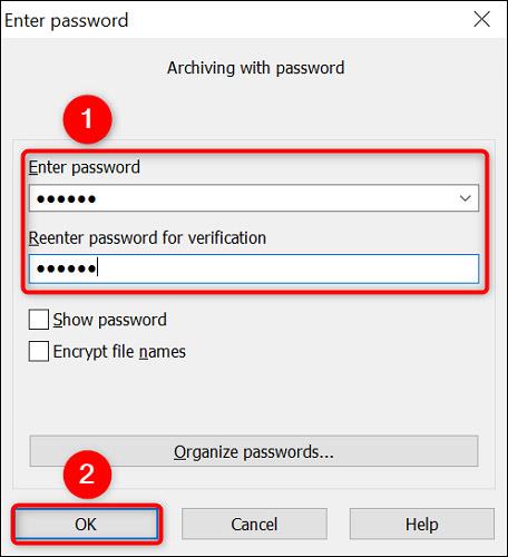 Windows에서 ZIP 파일을 비밀번호로 보호하는 방법