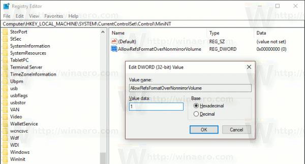 Come formattare l'unità con ReFS in Windows 10