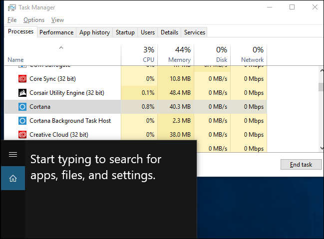 Cortana を無効にした後もバックグラウンドで実行されているのはなぜですか?