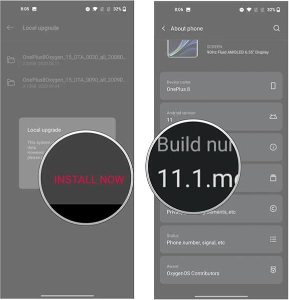 Как установить OxygenOS 11 на телефоны OnePlus