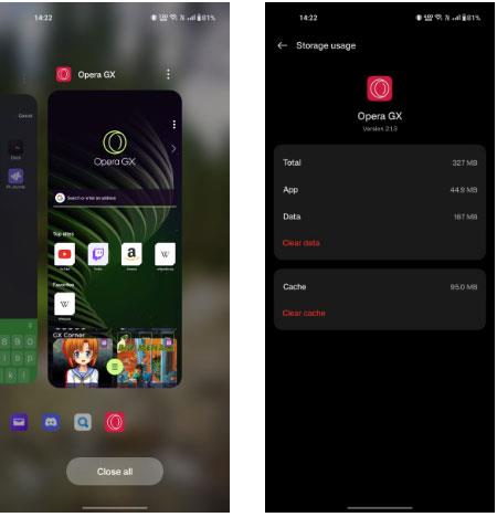 Come velocizzare Opera GX su Android