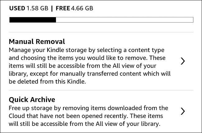 Come liberare spazio di archiviazione su Kindle