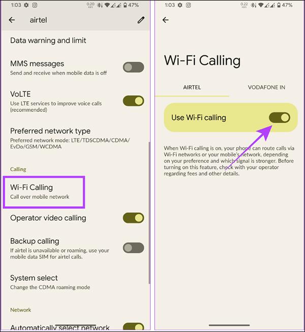 Comment désactiver la fonction d'appel WiFi sur Android