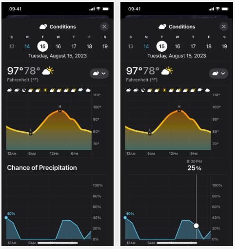 iOS 17 上 Weather 天氣應用程式的新功能