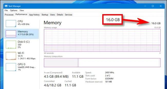 Как проверить всю информацию об оперативной памяти в Windows 11