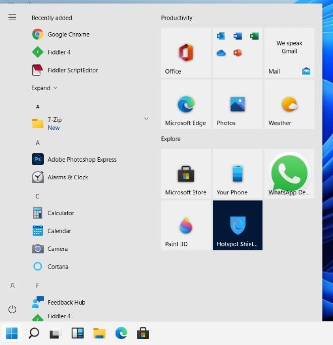 Comment revenir au menu Démarrer de Windows 10 sous Windows 11