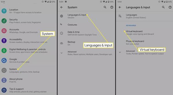 Comment changer de clavier sur Android