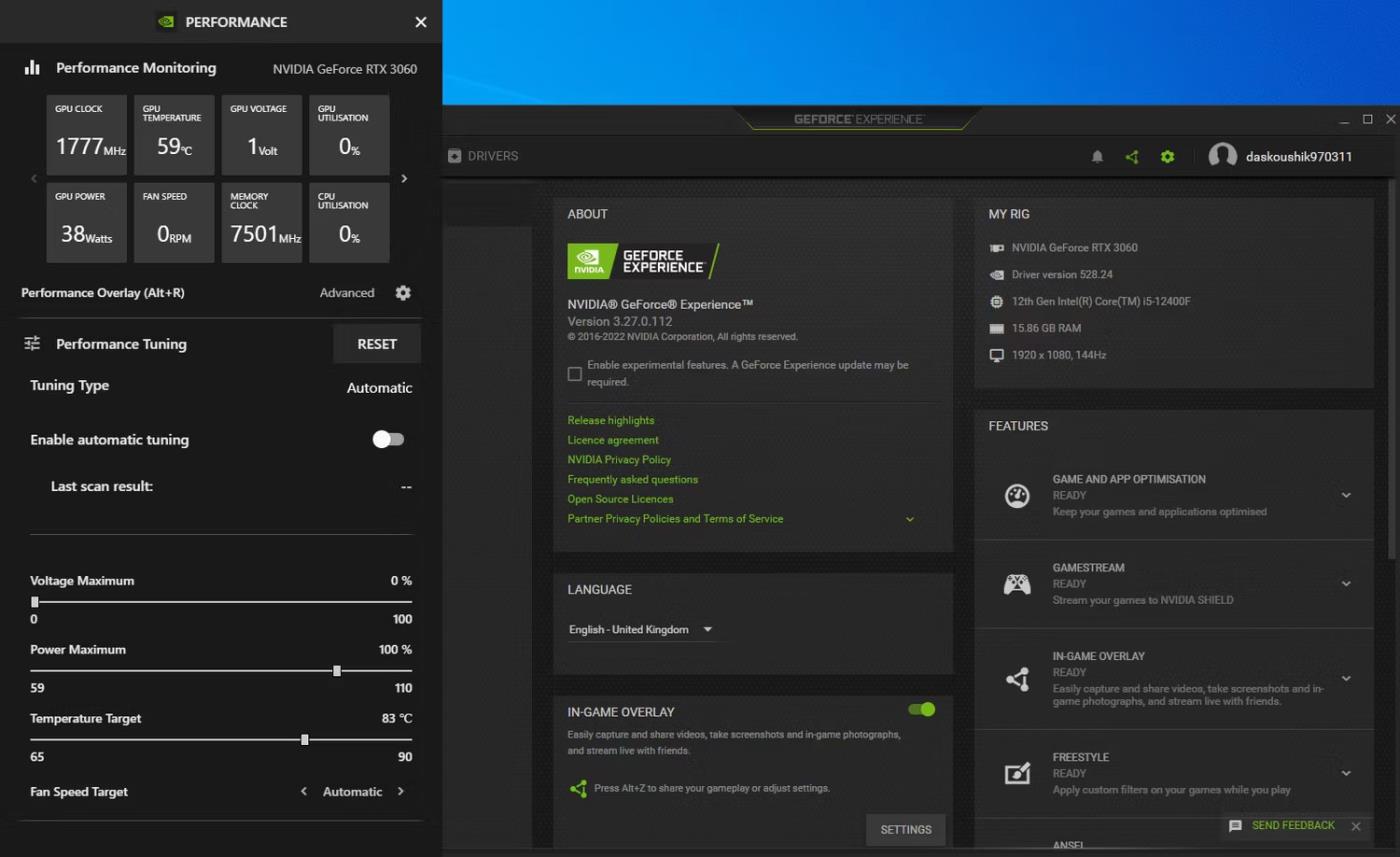 Как автоматически разогнать графические процессоры Nvidia с помощью инструмента настройки производительности GeForce Experience