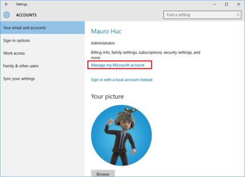 Istruzioni per modificare il nome di accesso su Windows 10