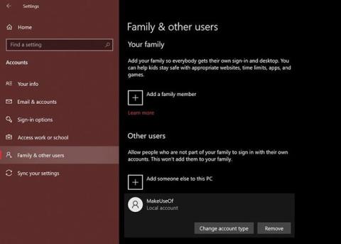 4 façons de changer le type de compte utilisateur dans Windows 10