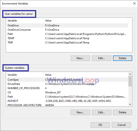 Comment ajouter des variables denvironnement dans Windows 10