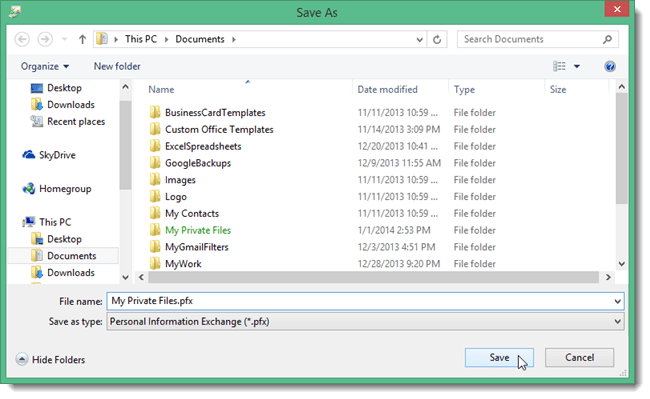 Instructions d'utilisation d'EFS pour crypter des fichiers et des dossiers sous Windows 8.1 Pro