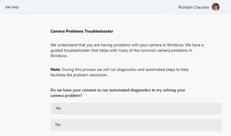 Instructions sur la façon de résoudre les problèmes de l'application Windows Camera