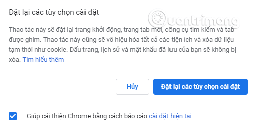 將 Chrome 重設為預設設定的說明