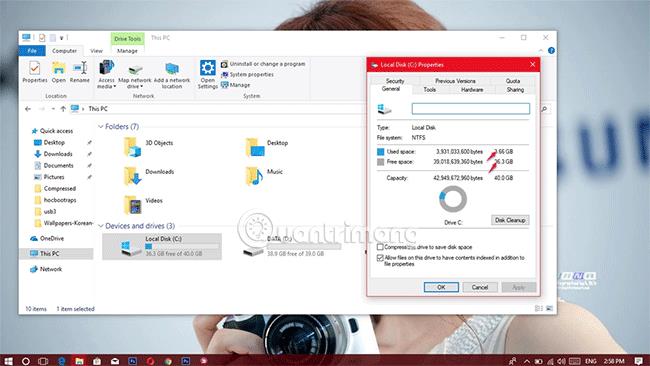 Istruzioni per impostare limiti di avviso sullo spazio su disco per evitare di rallentare Windows