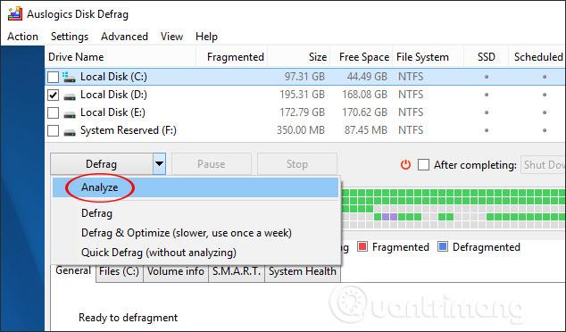 So verwenden Sie Auslogics Disk Defrag zum Defragmentieren von Festplatten