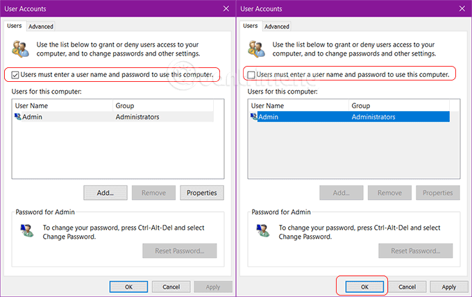 Disattiva la password di Windows 10 quando accedi per soli 10 secondi