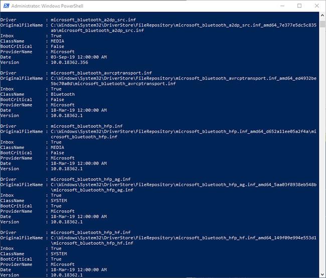 Come elencare i driver installati in Windows (PowerShell CMD)