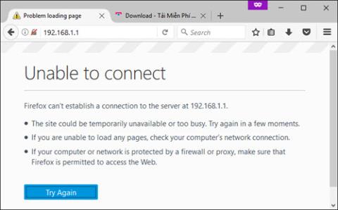 Erreur impossible daccéder à 192.168.1.1 : cause et solution