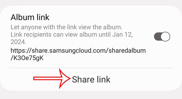 Istruzioni per creare album condivisi su Samsung