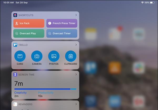 Comment personnaliser les widgets sur iPad